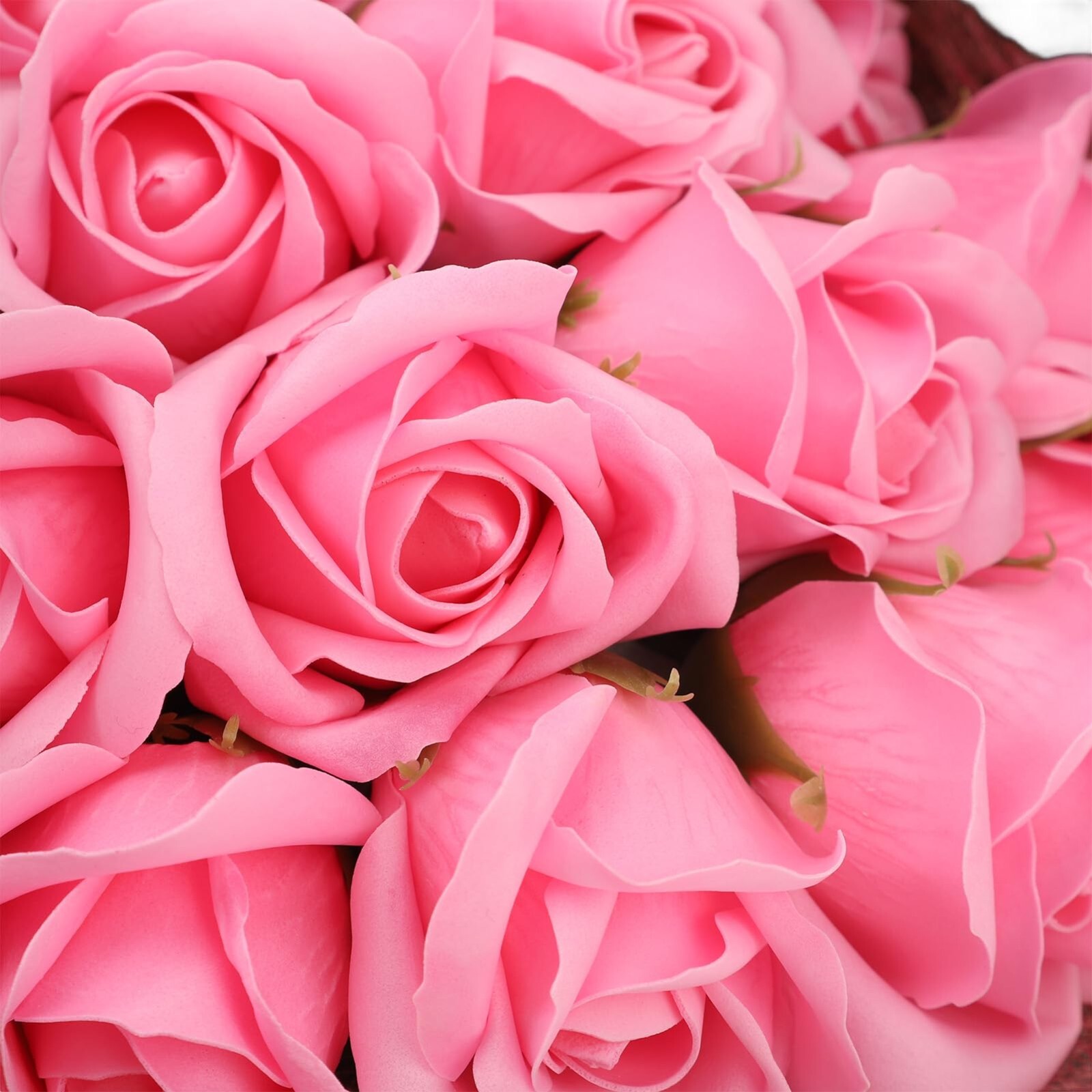 18 Pcs Eternal Pink Rose Soap Flower Bouquet Valentines Day Girlfriend Wife Gift