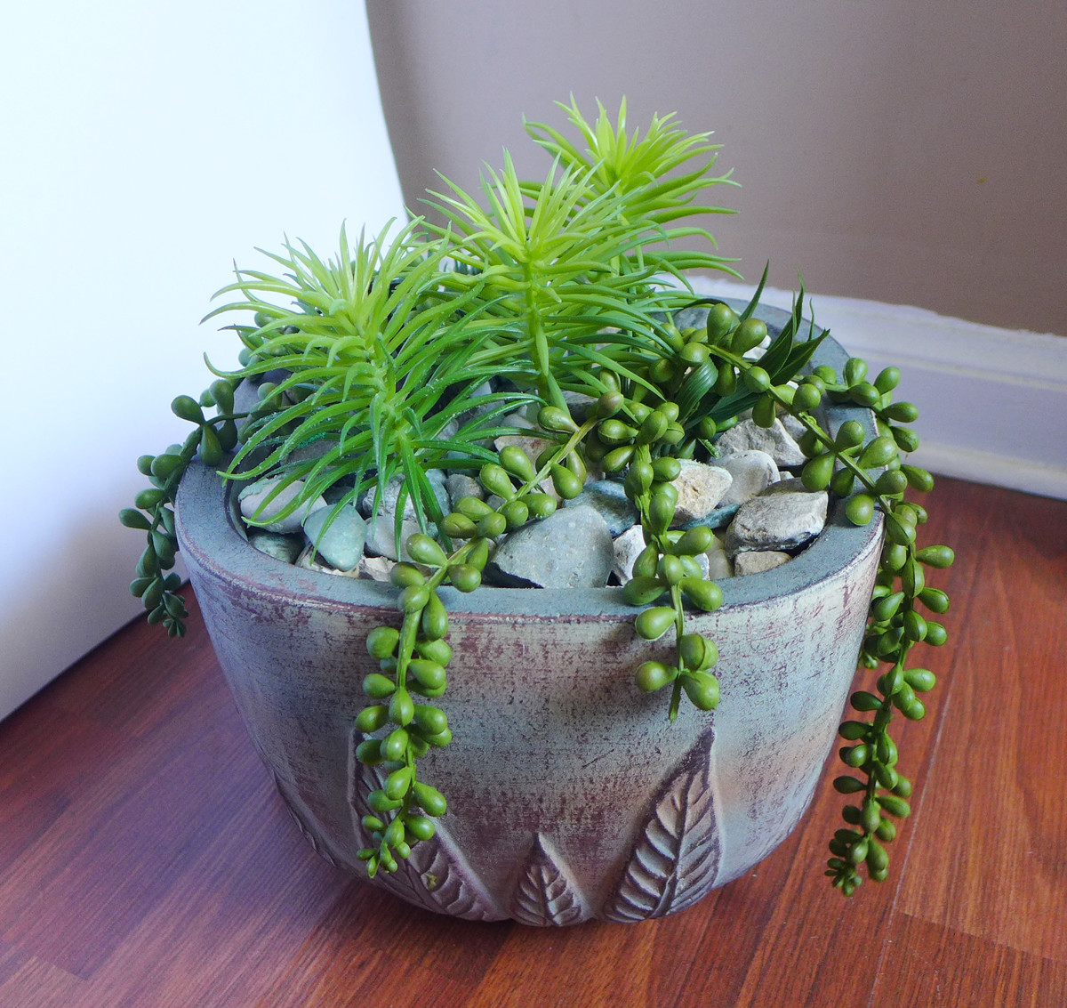 5 Artificial Plants Mini Pine Tree And pearl bean hang Succulents