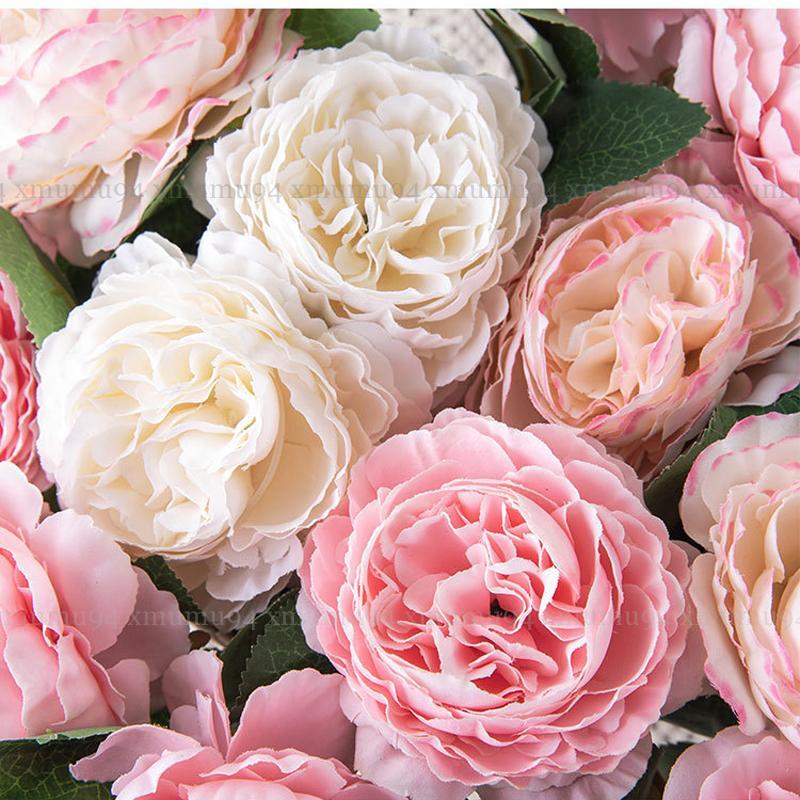 1/5/10Pcs Silk Artificial Fake Peony Flower Heads Bulk Craft Wedding Party Decor