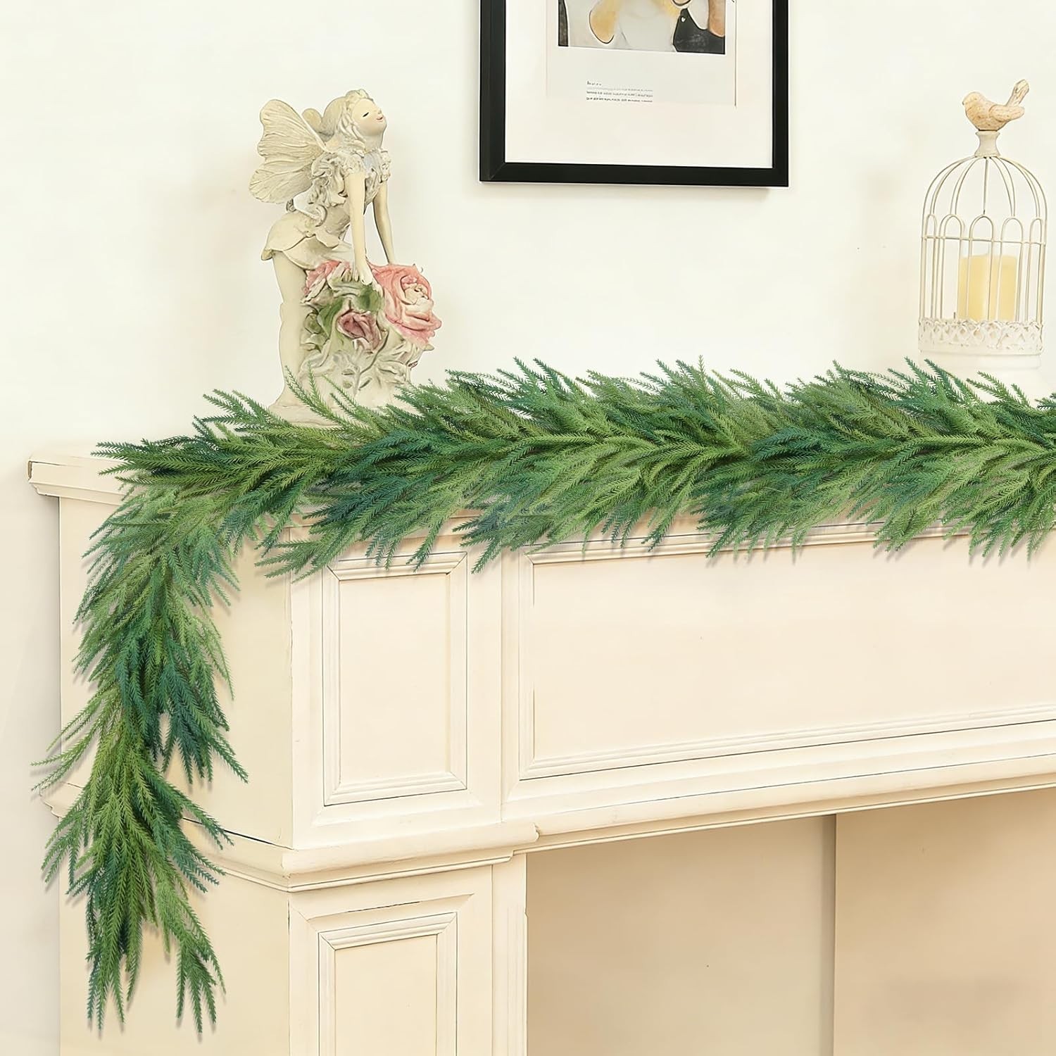 Spring Garland 6Ft Artificial Faux Greenery Garland Valentines Day Garland Baby