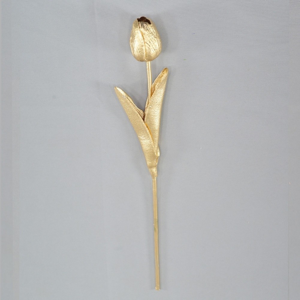 Luxury Look Artificial Tulips PU Plastic Iron Wire 34cm for Interior Decoration