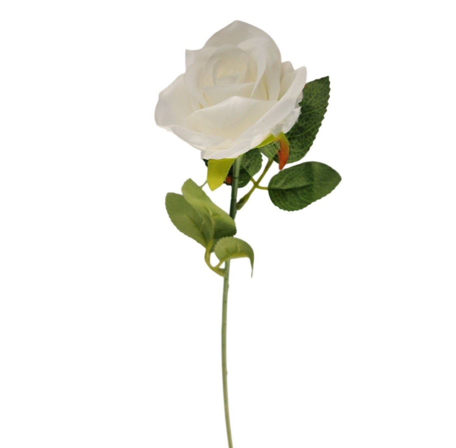 Set of 6 White Rose Stems Faux Roses Artificial White Flowers Farmhouse Wedding