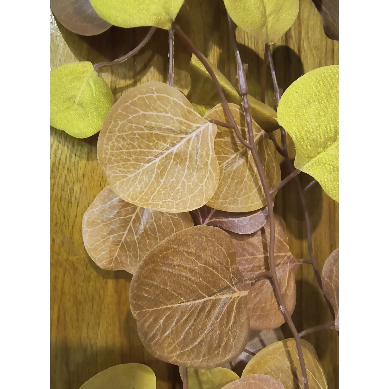 1015. Six Strands of Leaf Garlands Rose Gold Mustard