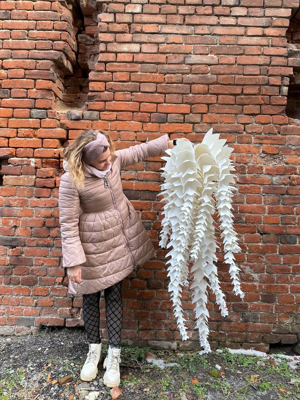 Large White Wisteria Giant Flowers Wedding Decor Hanging Нandmade