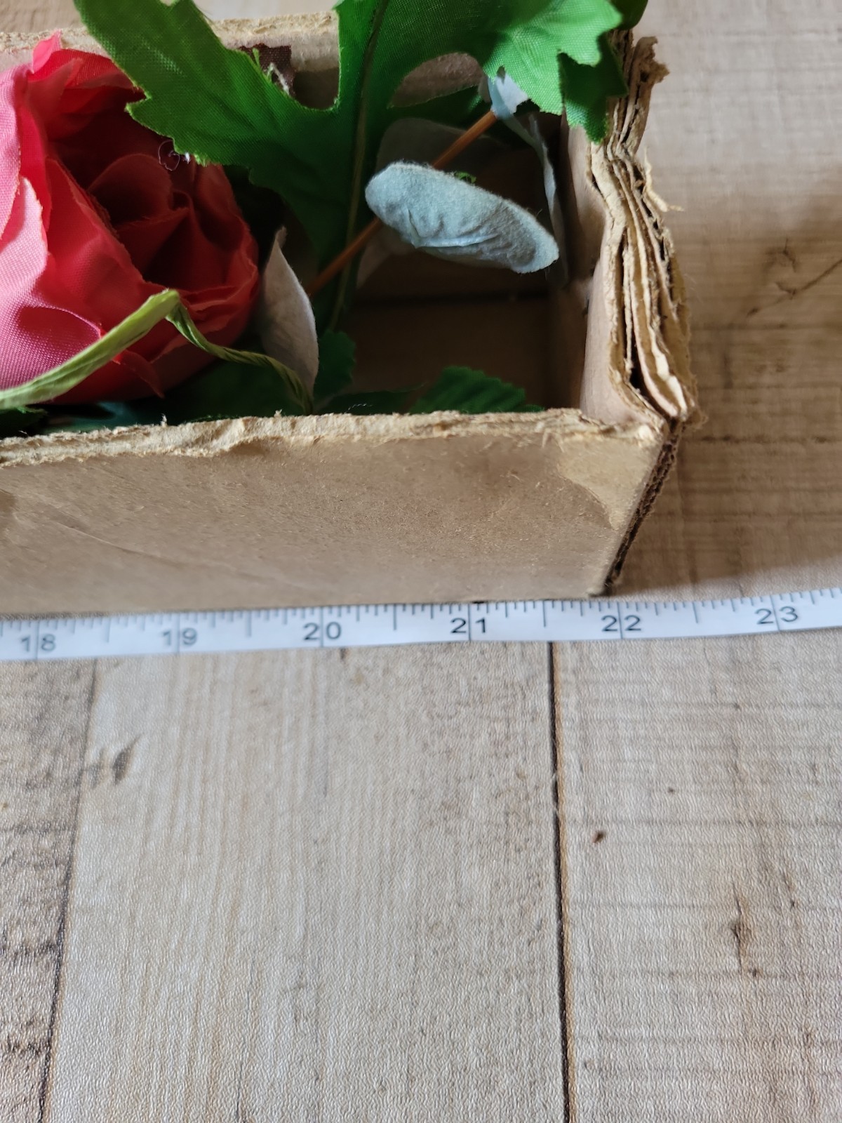 Home Interiors Pink Faux Silk Roses Swag Floral Bouquet New In Box Vintage Rose