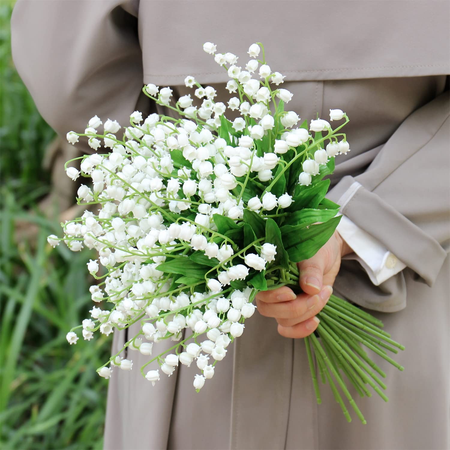 Artificial Lily of The Valley Flowers Arrangement Bundle for Wedding Bouquet …