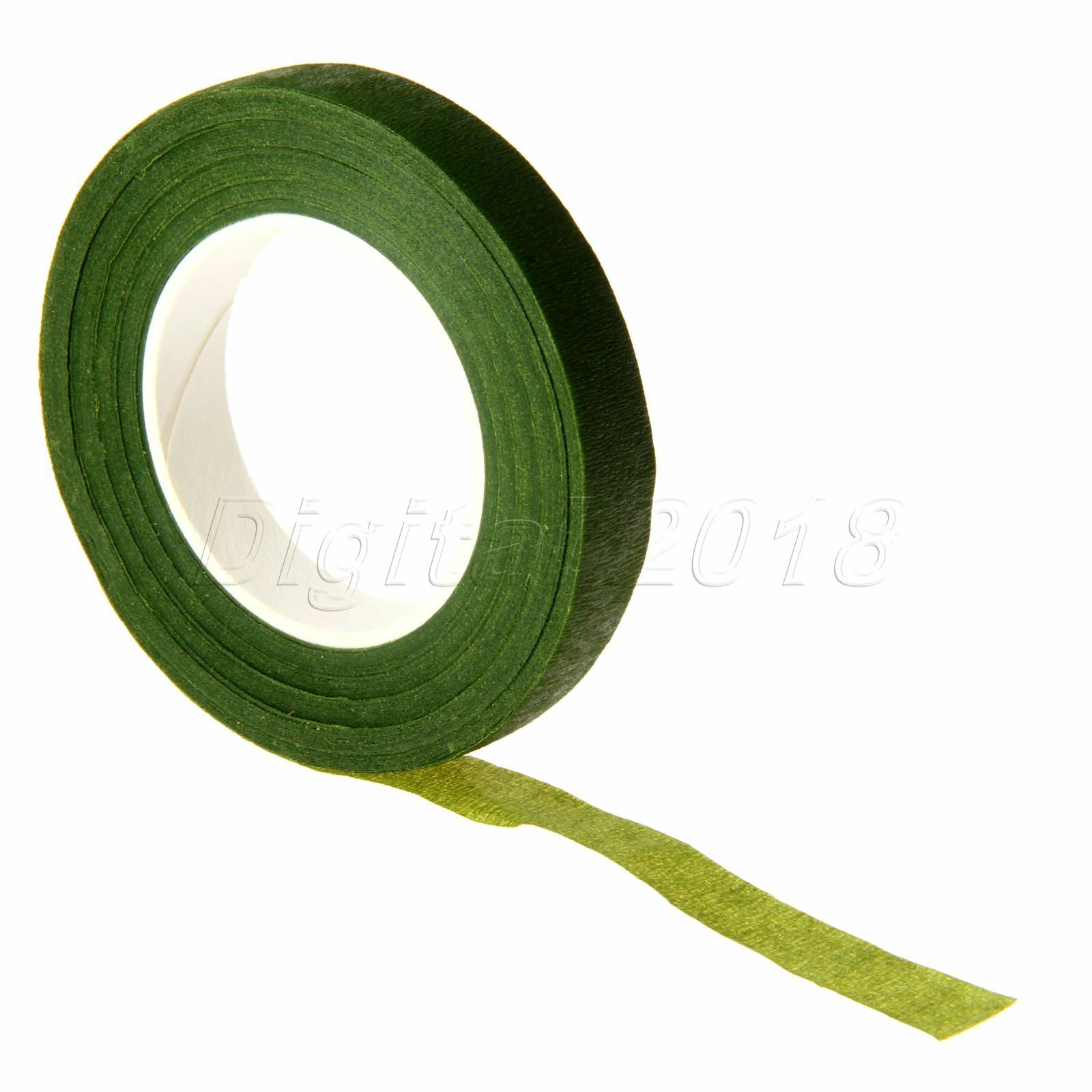 12mm Green Florist Floral Stem Tape Rose Flower Stamen DIY Wrinkle Paper Décor