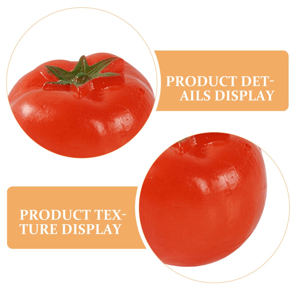 9Pcs Reusable Artificial Cherry Tomato Models Red PVC for Home Party Decor