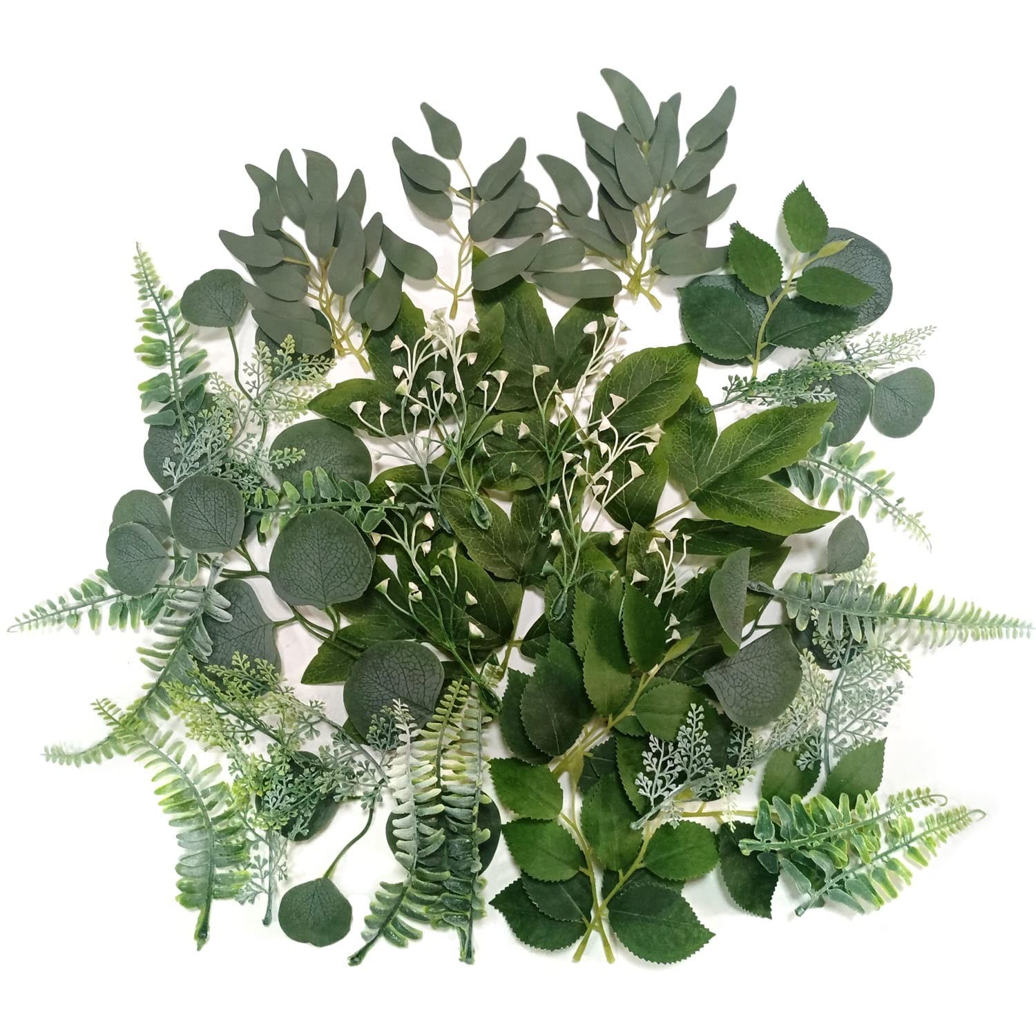 Greenery for Centerpieces, 48pcs with 8 Kinds of Fake Greenery Faux Greenery …
