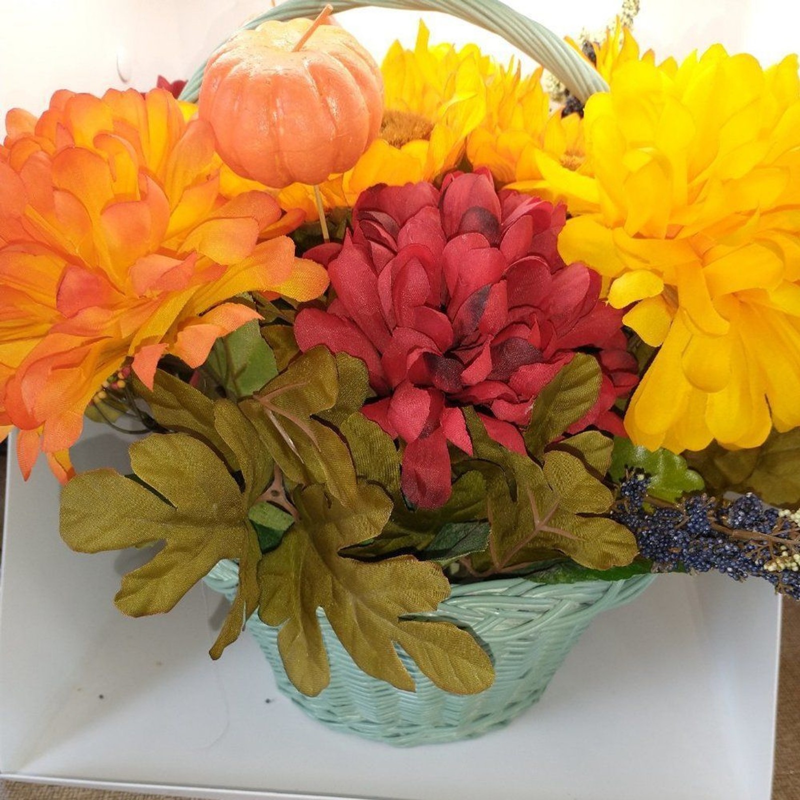 Hand Crafted Floral Centerpiece Fall Decoration Flower Table Arrangement