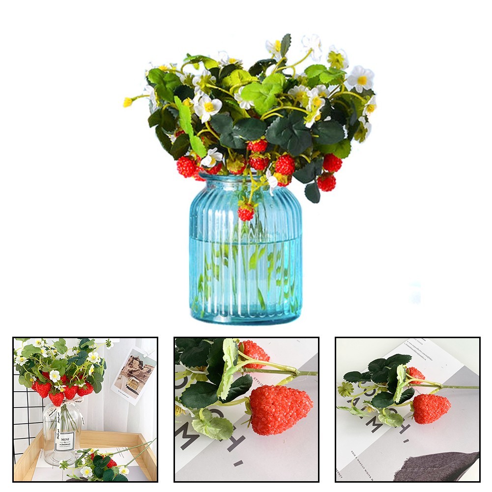 Strawberry Plants Fake Fruit Fake Strawberry Easy To Maintain Fake Fruit