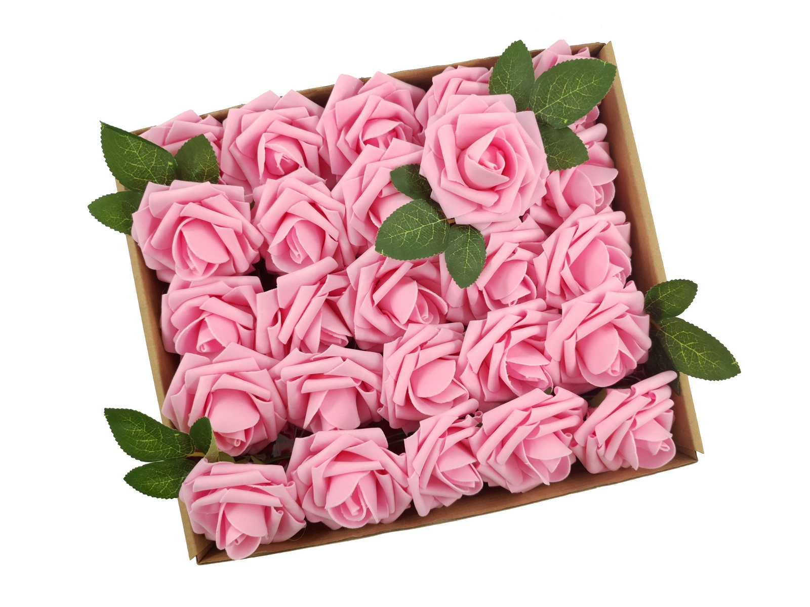 25/50 Foam Rose Artificial Flowers – Bridal Bouquet for Wedding Party Decor
