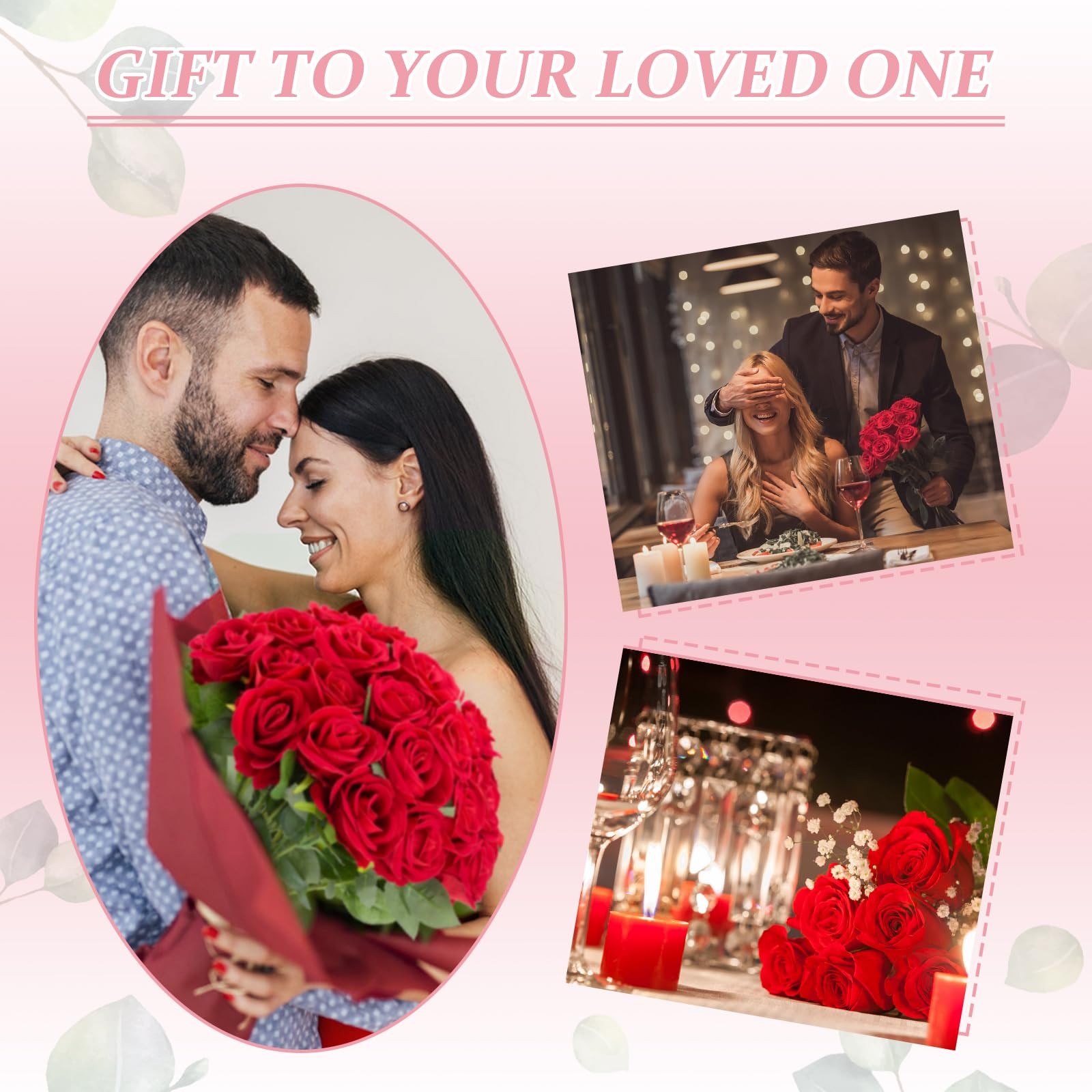 72pcs Red Roses Artificial Flower in Bulk, Realistic Velvet Silk Faux Roses f…