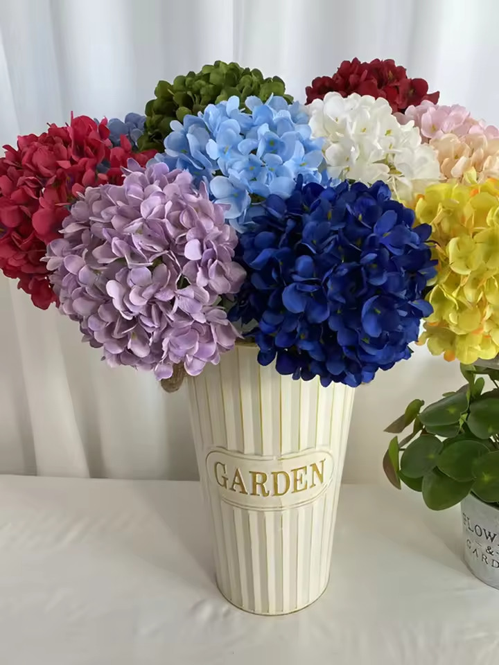 58cm Heads Hydrangea bouquet silk Artificial Flowers for Party or Wedding