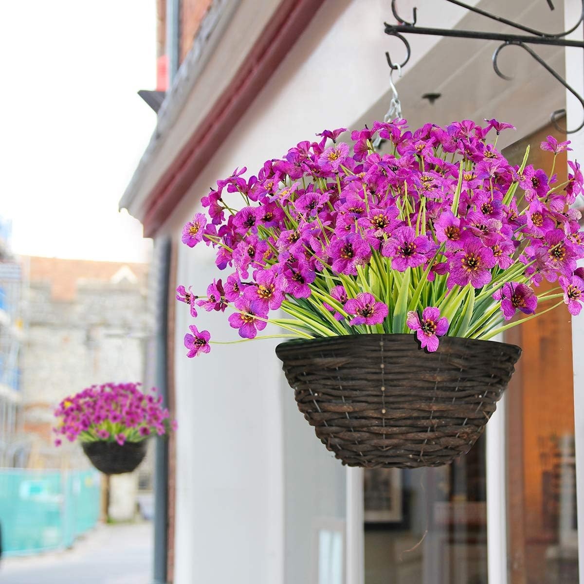 Maintenance-Free Purple Artificial Flowers – 20 Bundles for -Round Beauty