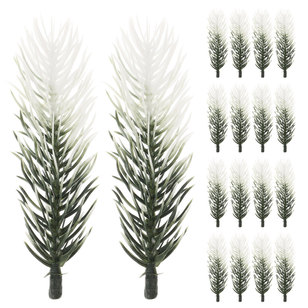 30PCS Christmas Greenery Picks Artificial Pine Branches Needles Garland Stems