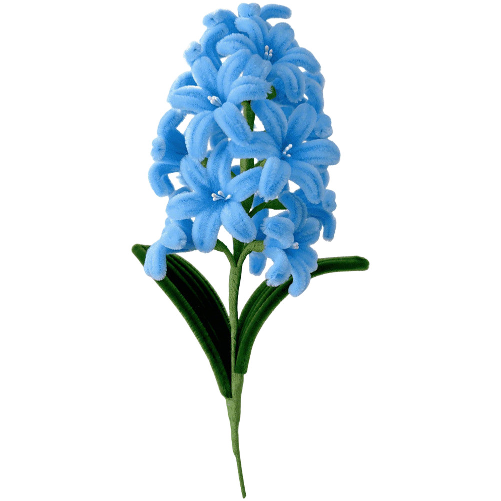 Hydrangea Bouquet Artificial Plastic Flower Handcrafted Detail 30cm Blue Purple