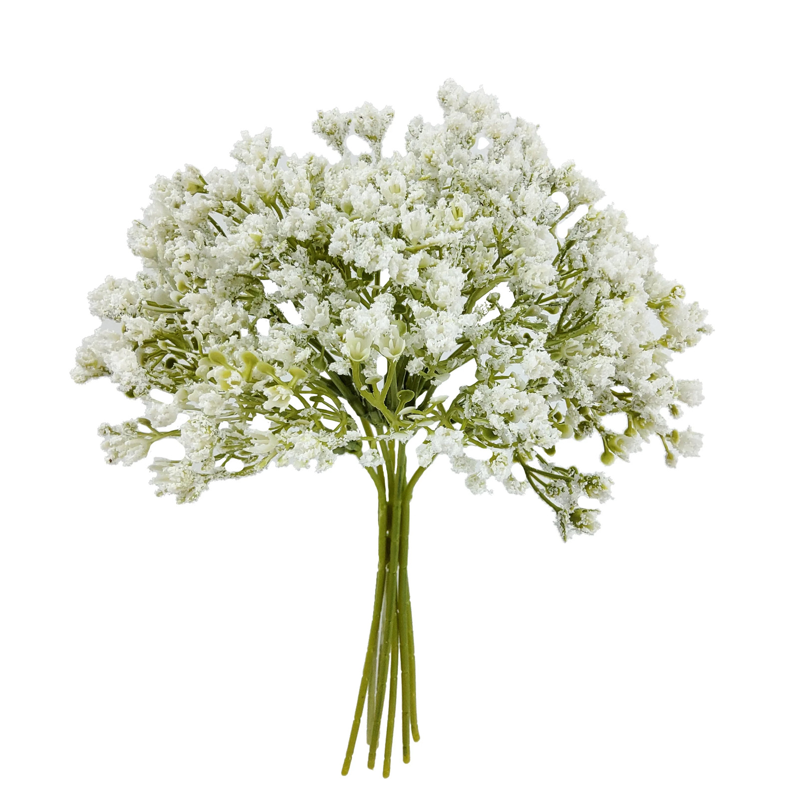 Indoor 12 in Artificial Polyethylene Baby’s Breath Flower Pick, White Color