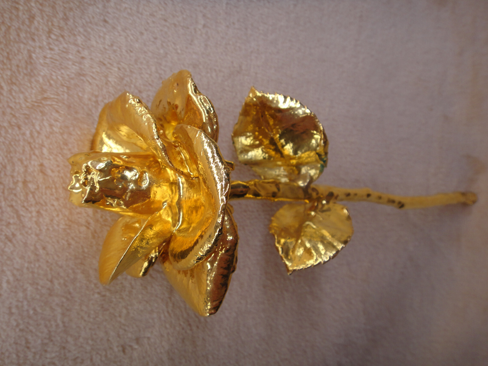Gold Plated Long Stemmed Rose 11″