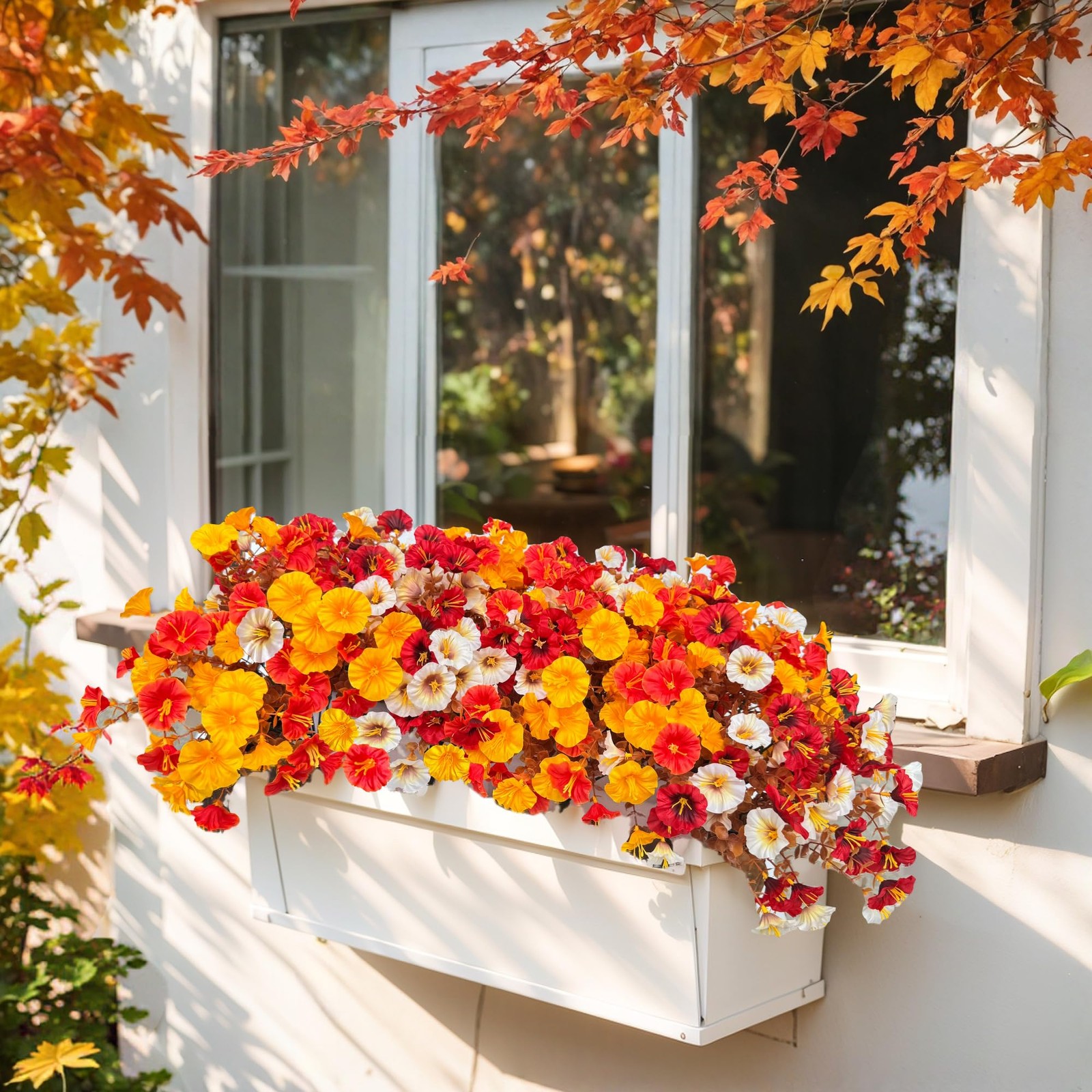 Artificial Flowers for Outdoor, Fake Flowers Faux Plants for Outside Indoor, …