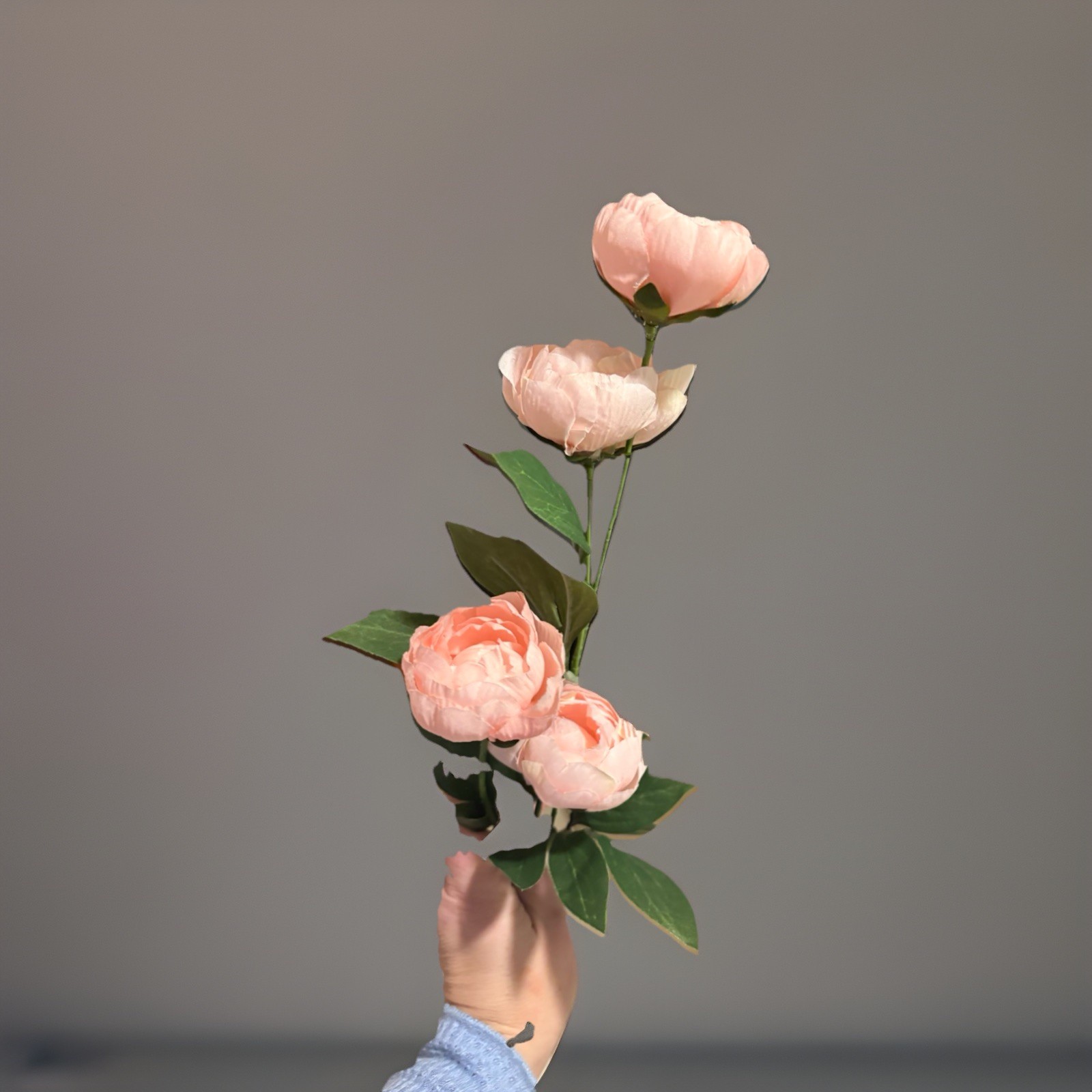 Lot of 6 Light Pink Peony Stem by Ashland Michaels Faux Floral 27” New