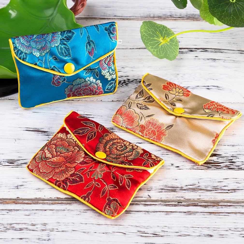 MorTime Jewellery Jewelry Silk Purse Pouch Gift Small, [Multiple Colors]