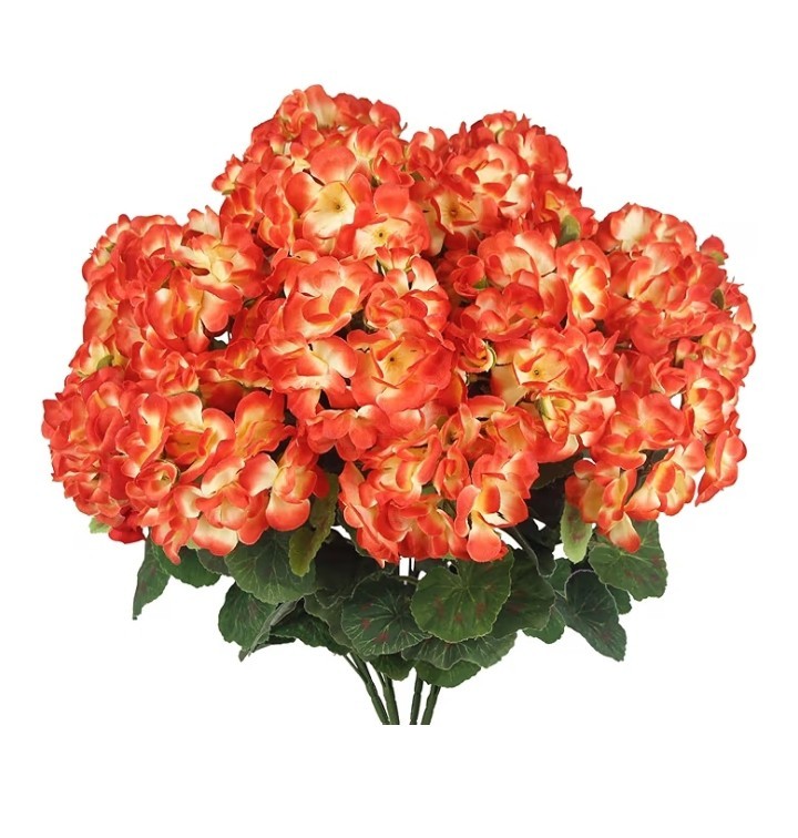 8 Bundles Fall Flowers Artificial for Decoration, Fake Geraniums Artificial 14″