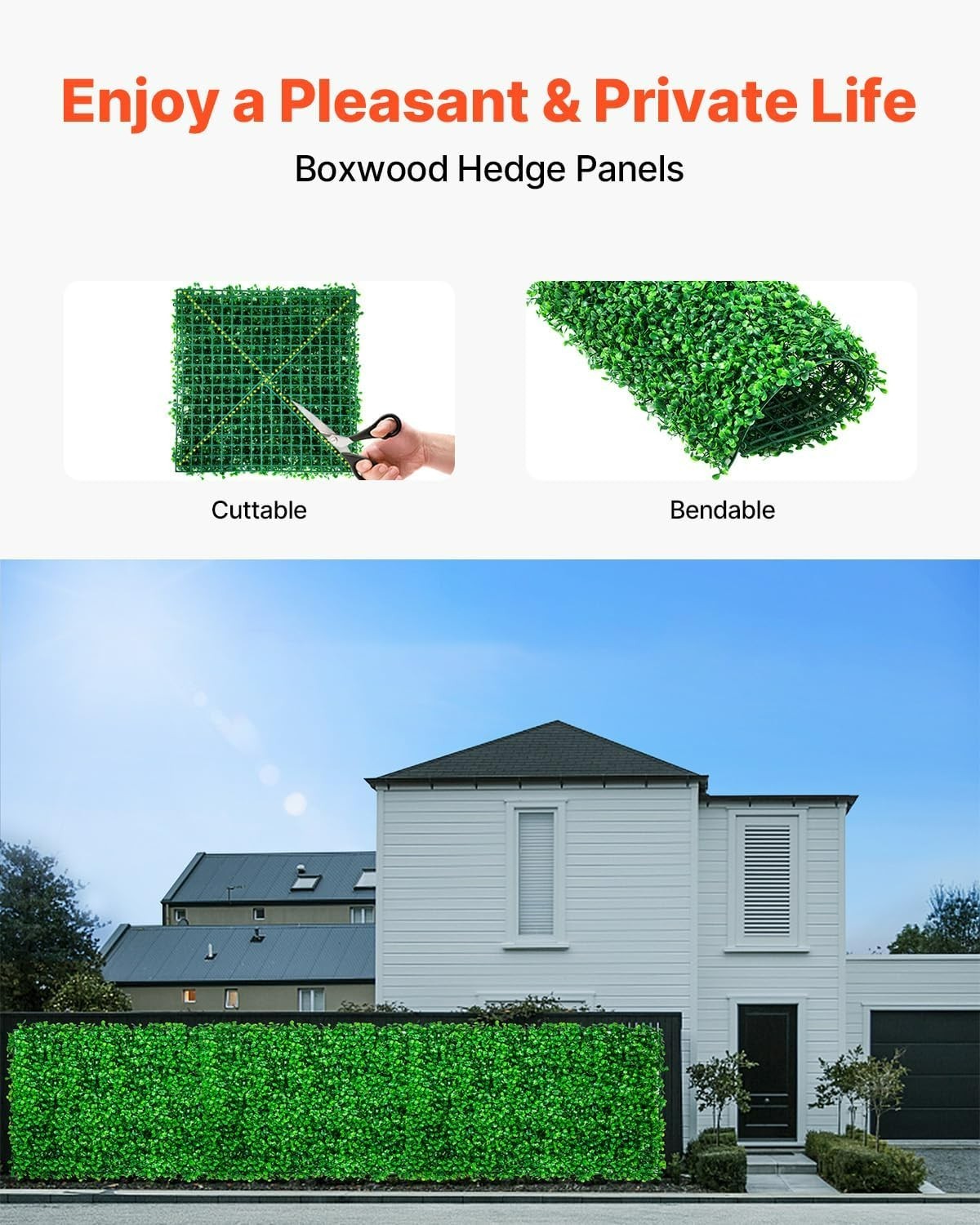 48pcs Artificial Boxwood Hedge Wall Panels – 10×10 Inches for Indoor & Outdoo…
