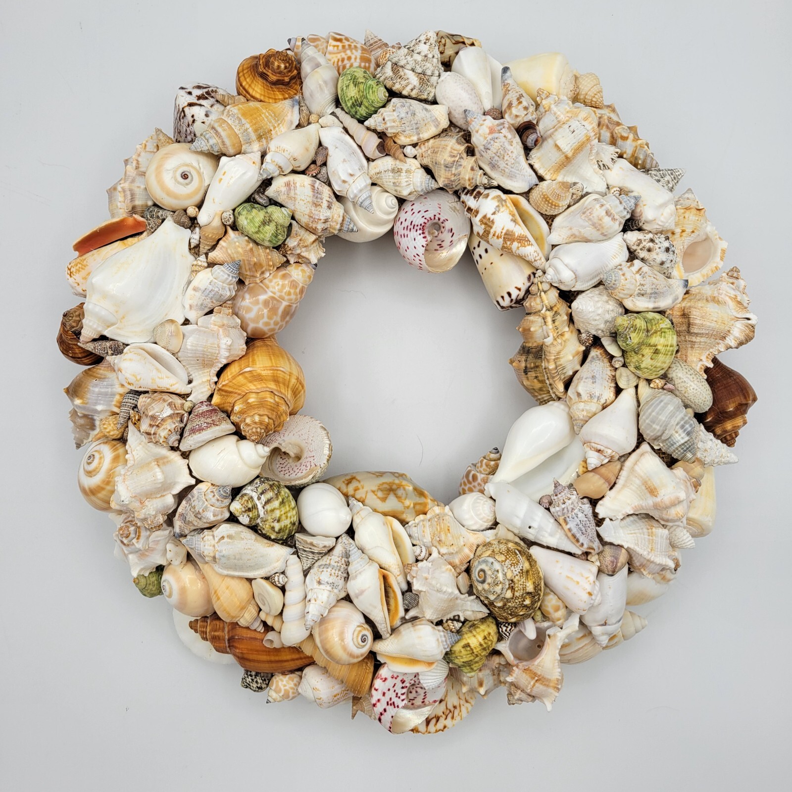 Sea Shells Wreath Candle Ring OOAK Handmade