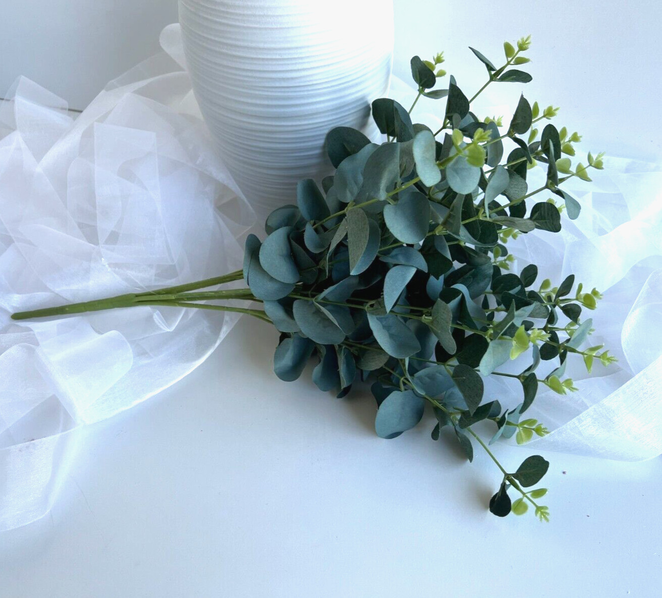 Eucalyptus Bush Australian Native Leaf Foliage Artificial Flowers greenery x 1