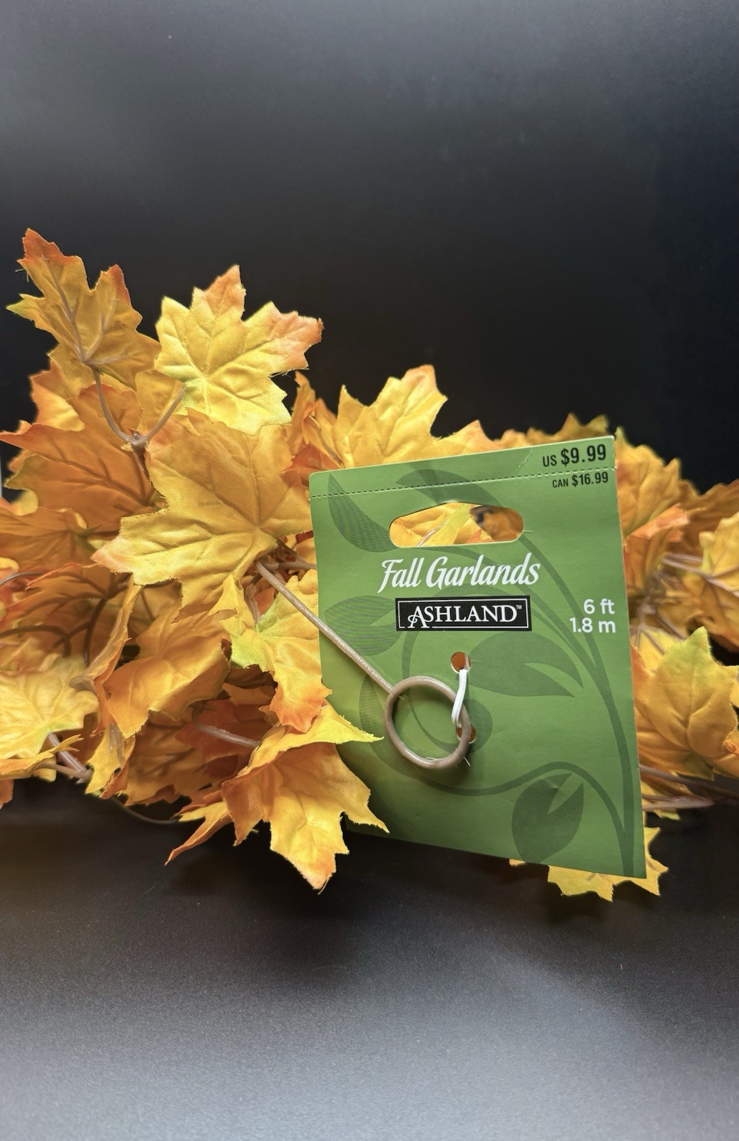 New With Tags Ashland Artificial Yellow Maple Leaf Garland Fall Decor