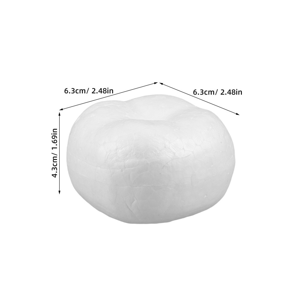 20Pcs Durable White Foam Craft Balls Simulated Persimmon for Home Ornament DIY