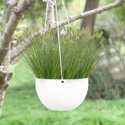 20 Bundles UV Resistant Artificial Onion Grass & Cattails – Faux Outdoor Decor