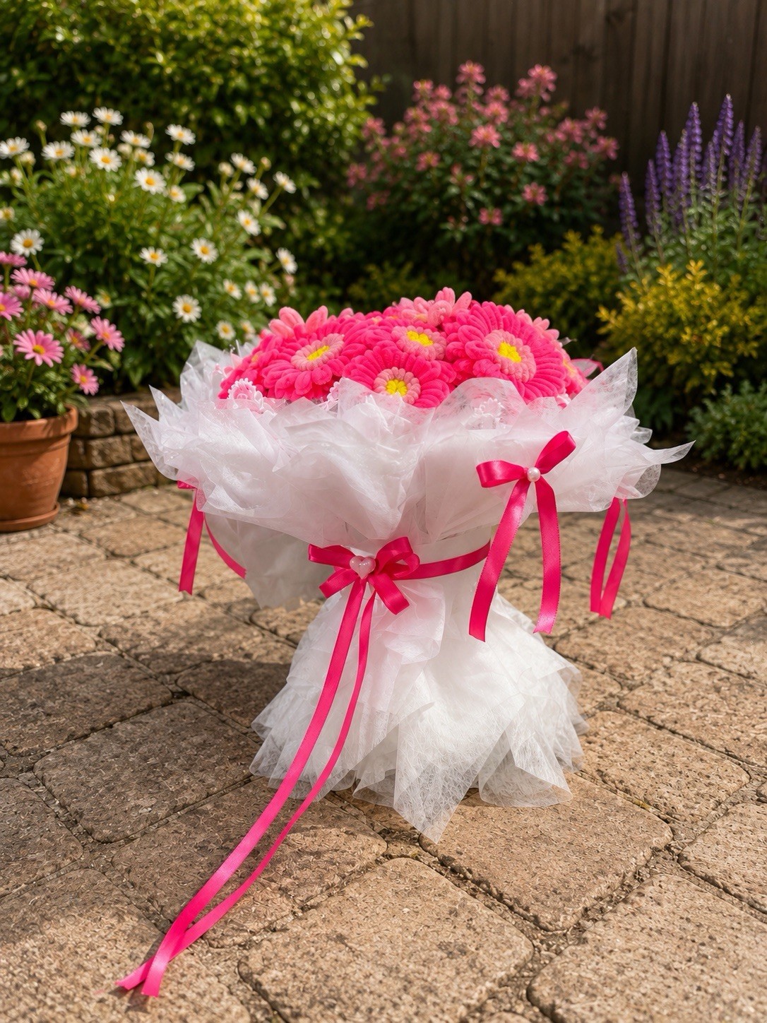 Handmade Pipe Cleaner Gerbera Bouquet | Custom Gift | Unique Floral Arrangement