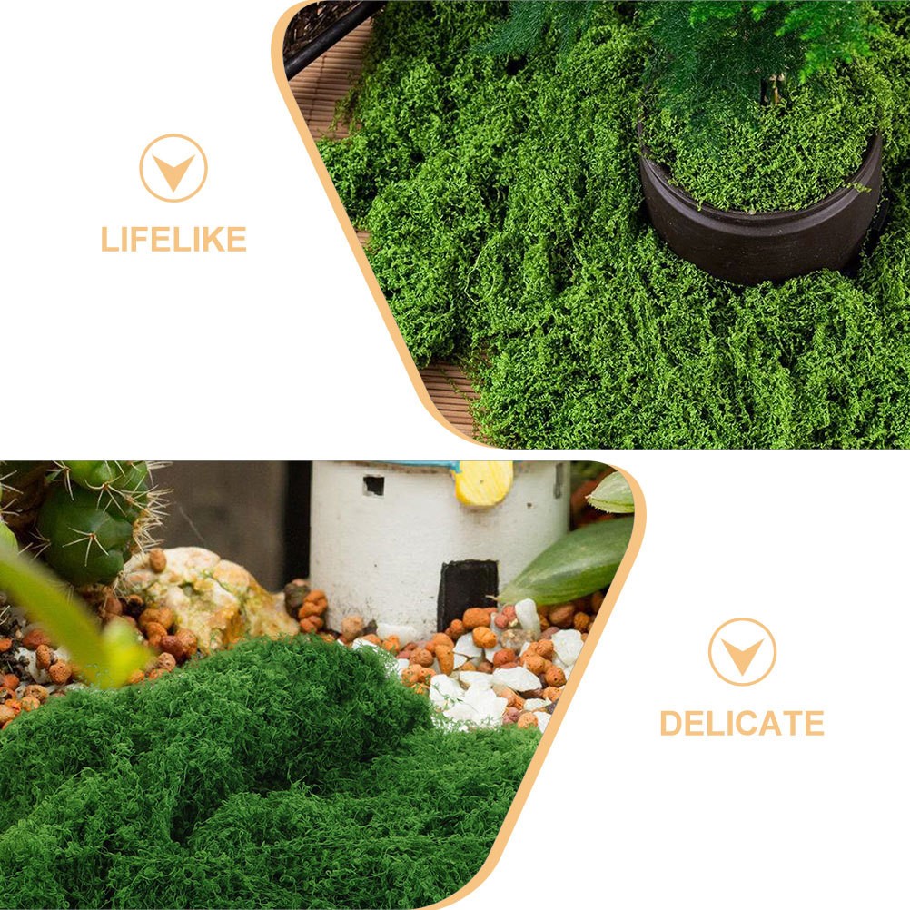 Artificial Faux Moss for Crafts Indoor Landscape Decorations Grass Turf Lawn