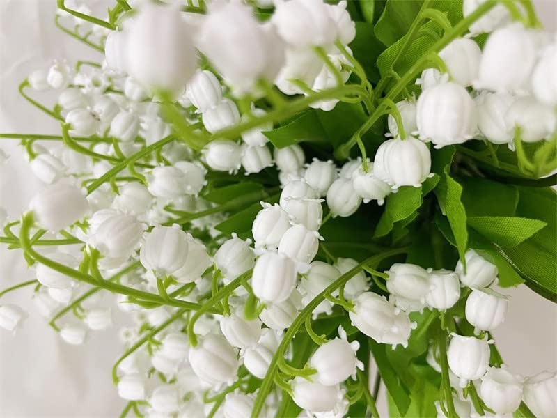 Artificial Lily of The Valley Flowers Arrangement Bundle for Wedding Bouquet …