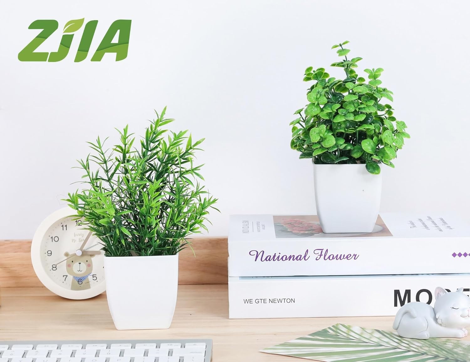 Realistic 2 Pack Faux Eucalyptus Plants – Dust & UV Resistant Indoor Decor
