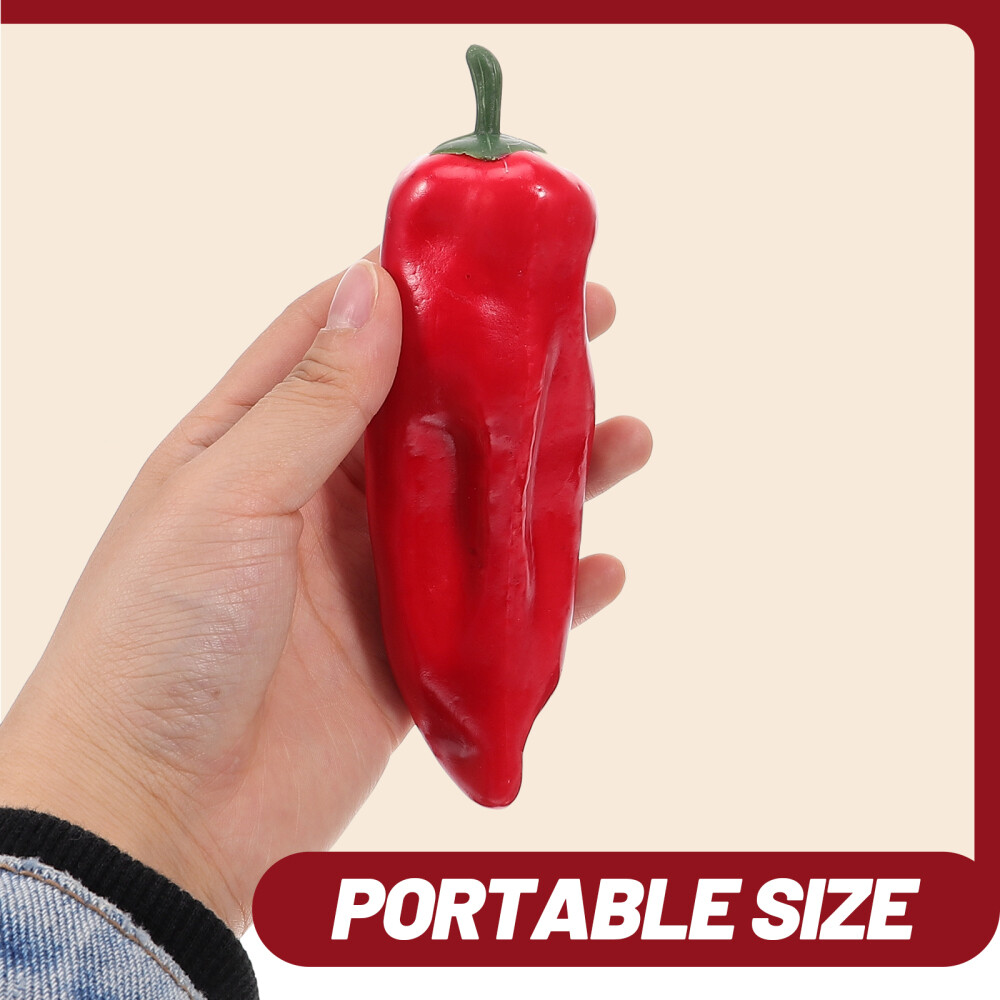 3PCS Red Lifelike Artificial Peppers Simulation Chili