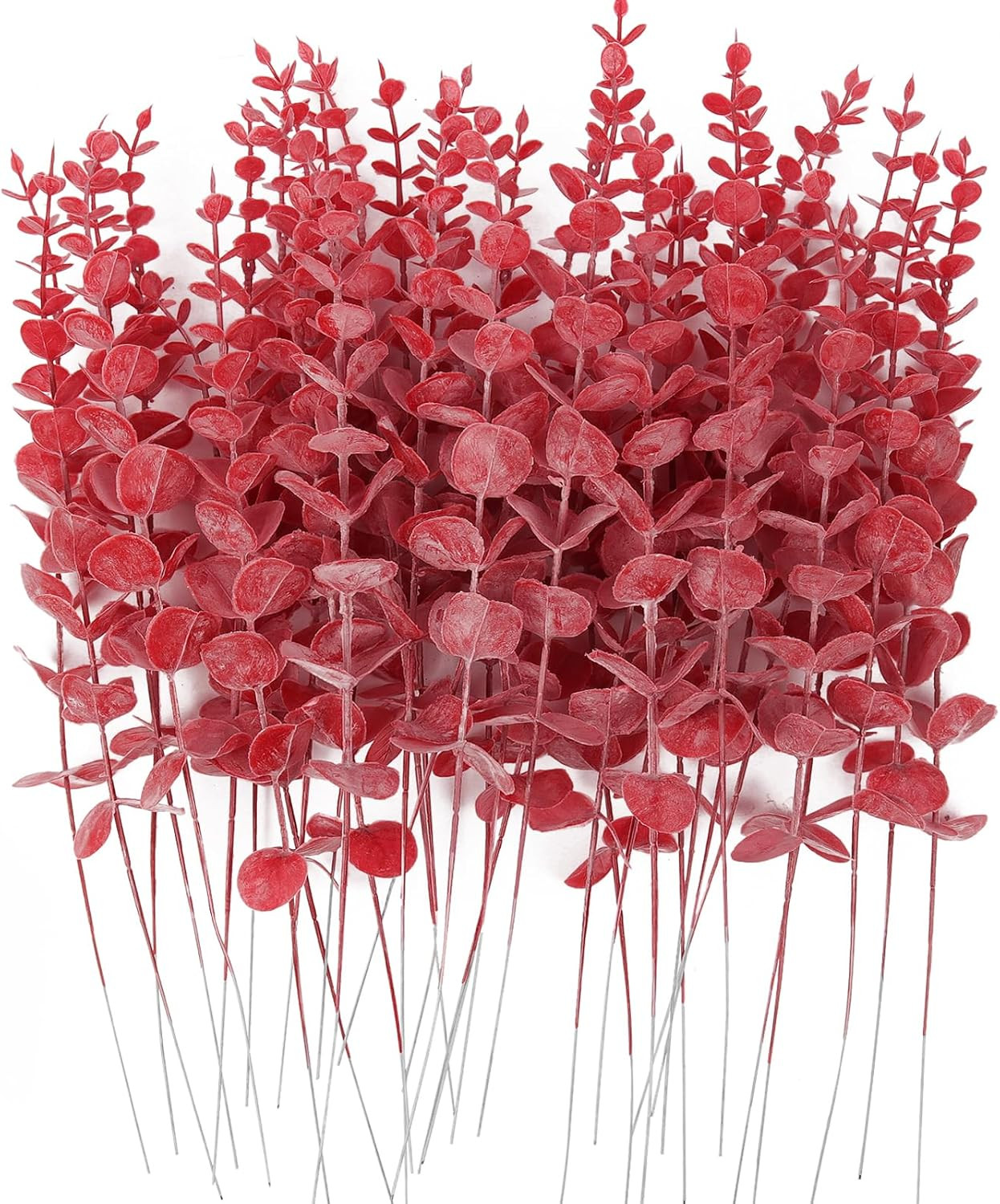 36PCS Eucalyptus Leaves Stems 15Inch Artificial Green Leaf Branches Plant Bundle