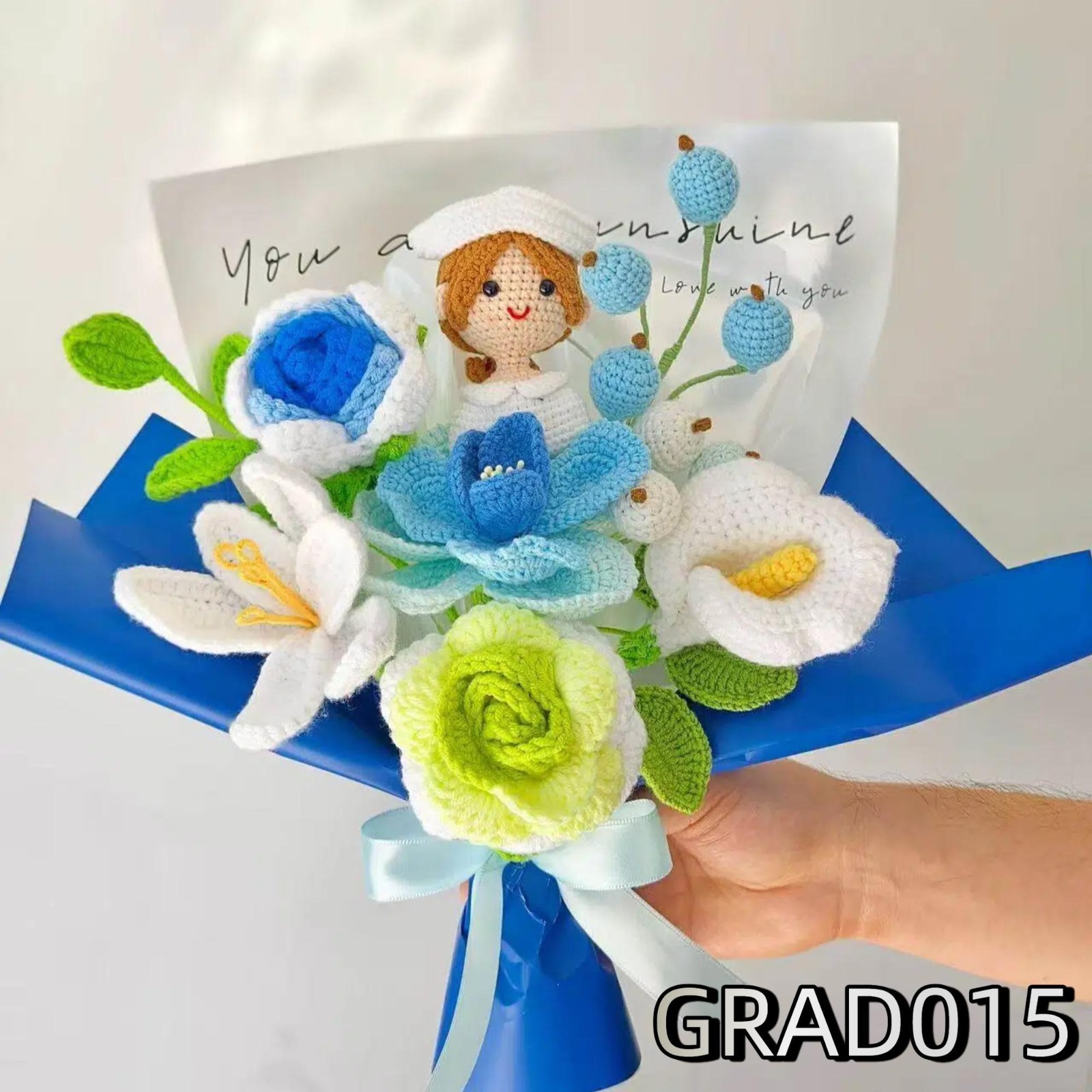 Crochet Nurse Graduation Doll Bouquet Handmade Keepsake RN Pinning Graduate Gift