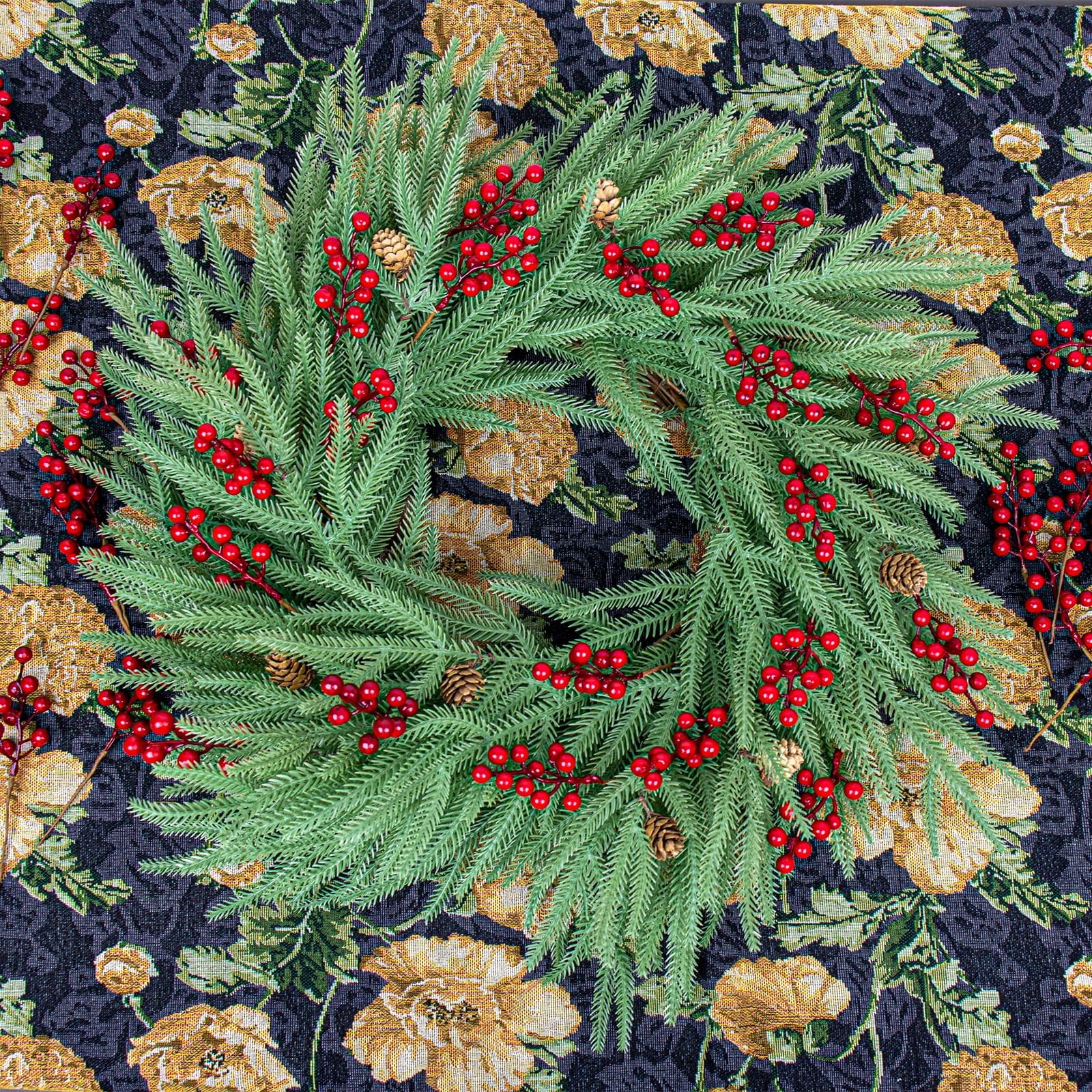 50 Pack Christmas Tree Decorations 6.5 Inch Artificial Stems Red Picks for Xm…