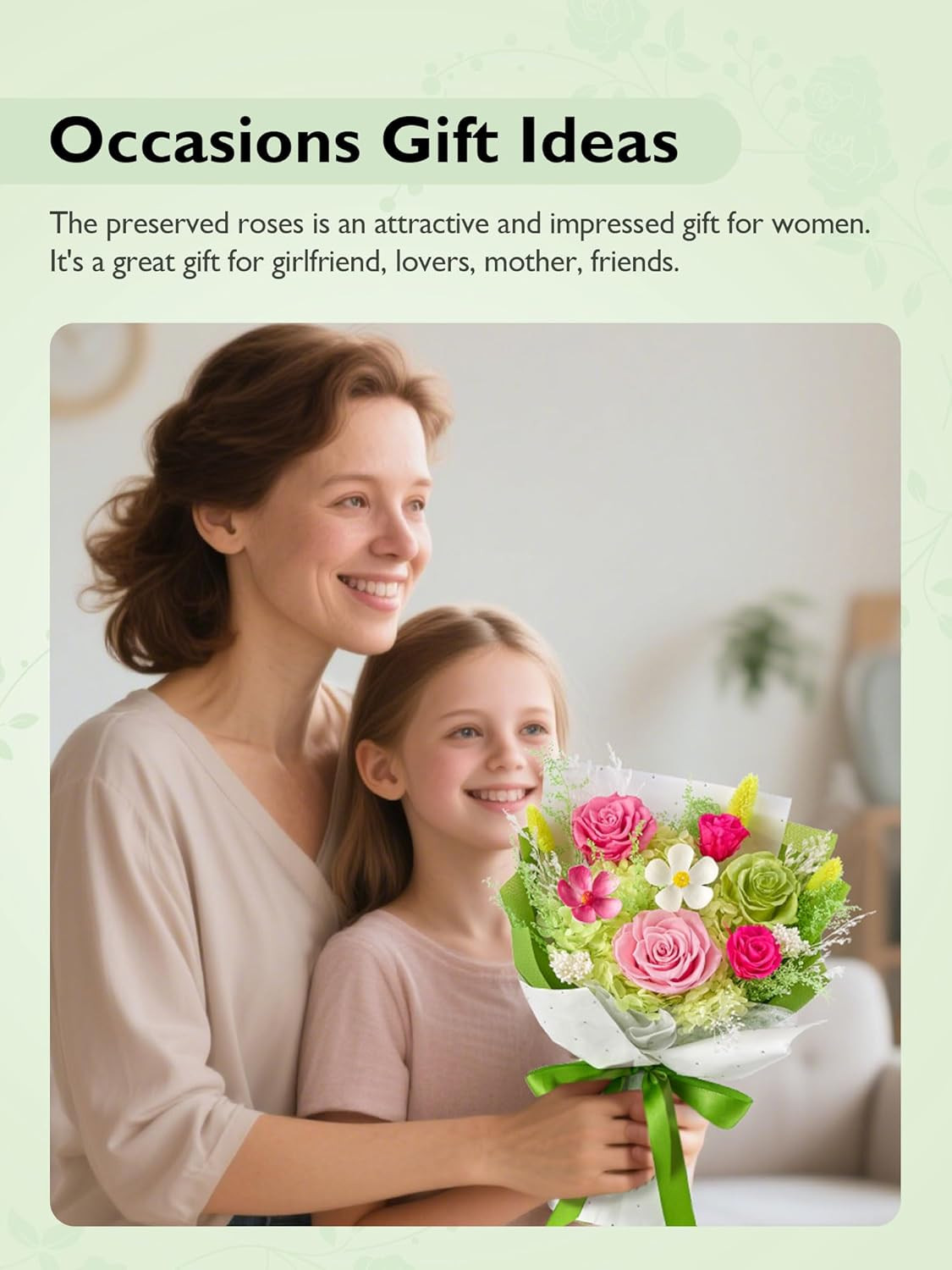 Flowers for Delivery Prime, Mother’S Day Forever Flower Bouquet, Preserved Pink