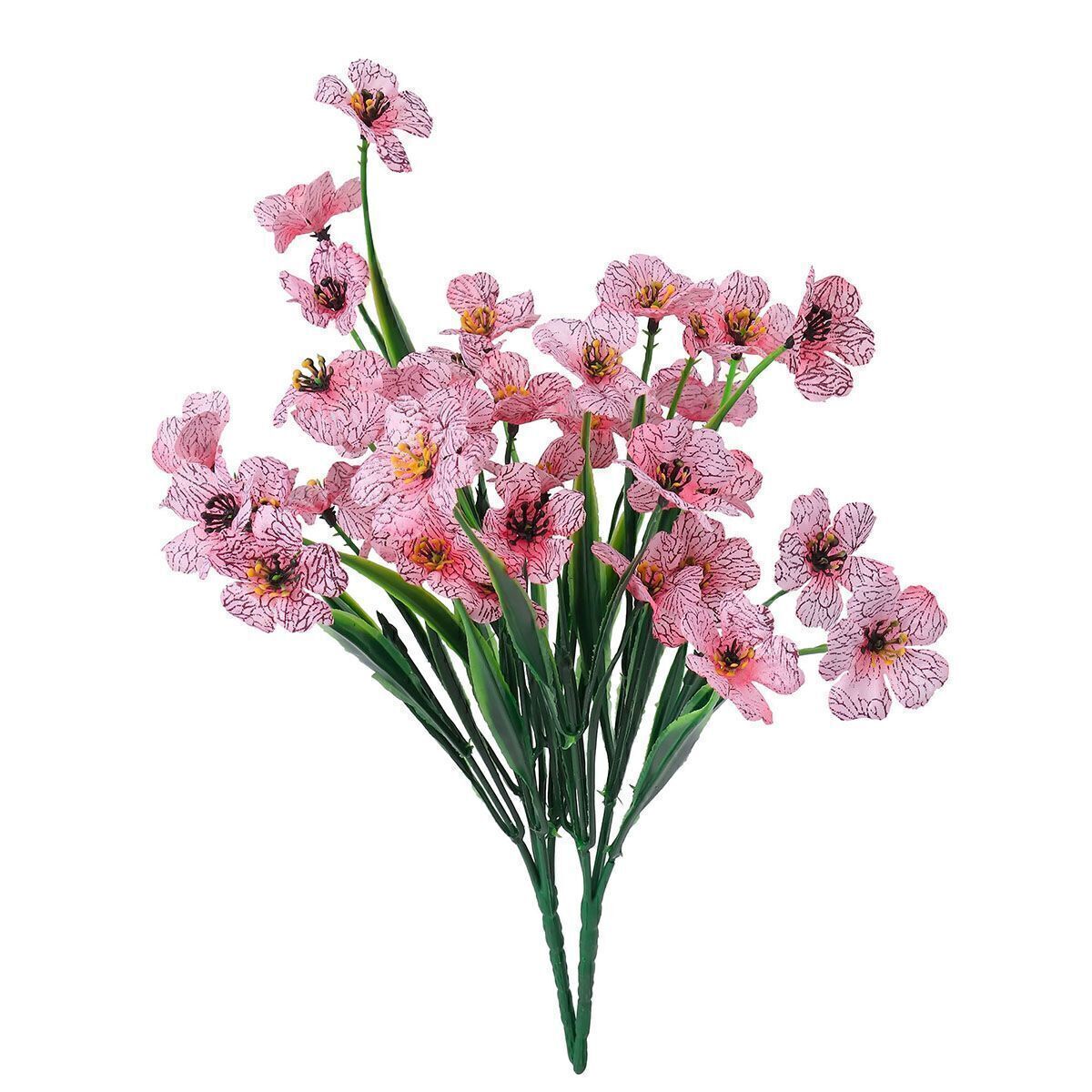 2-8 Bundles Artificial Flowers Outdoor UV Resistant Plastic Plant Silk Flower US