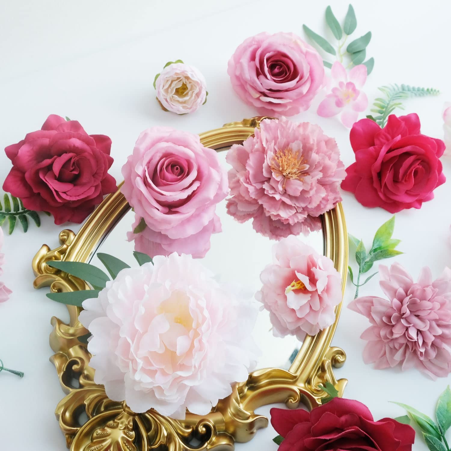 Artificial Flowers Pink Bouquets Box Set for DIY Bridal Wedding Shower Decora…
