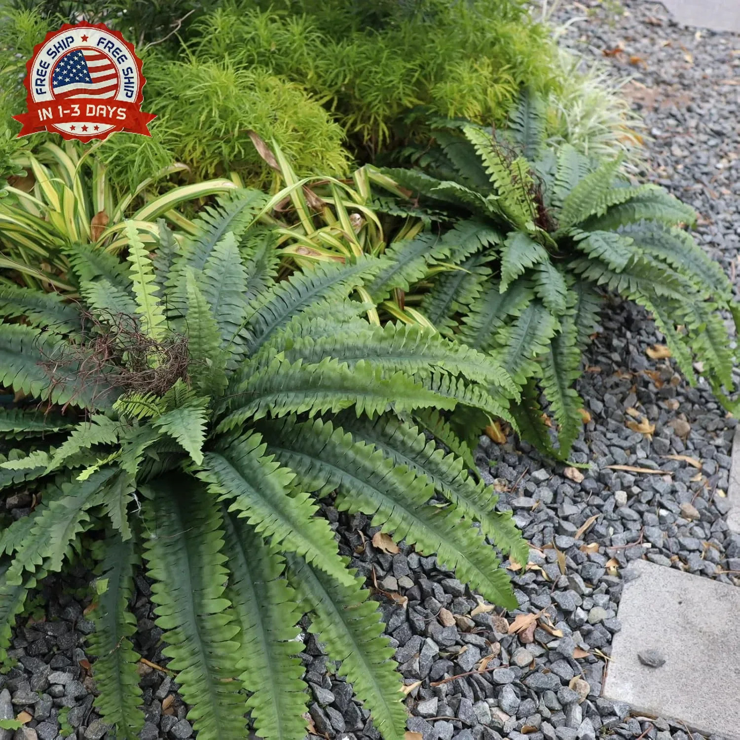 Artificial Ferns for Outdoors & Indoors, 51″ Fake Ferns Artificial Plants Large