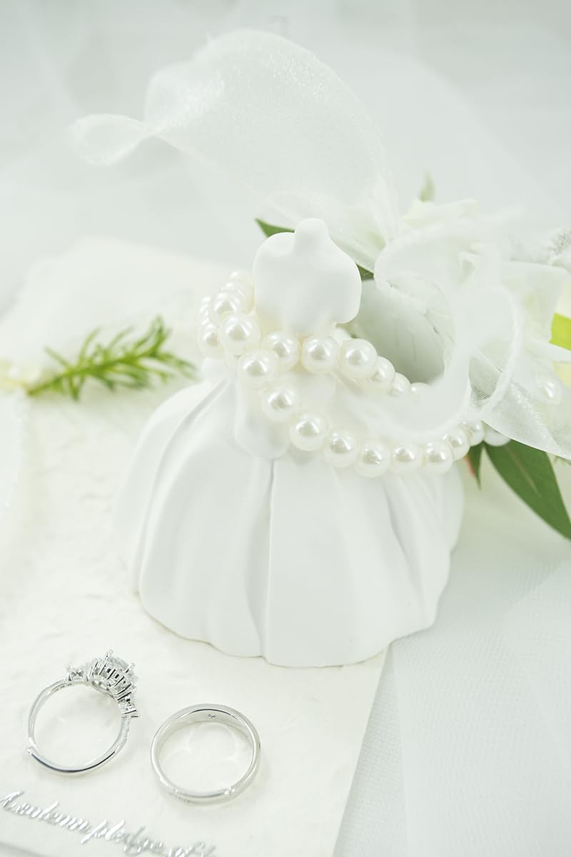 White Corsage And Boutonniere Set Wedding Prom Artificial Rose Flower 2 PC