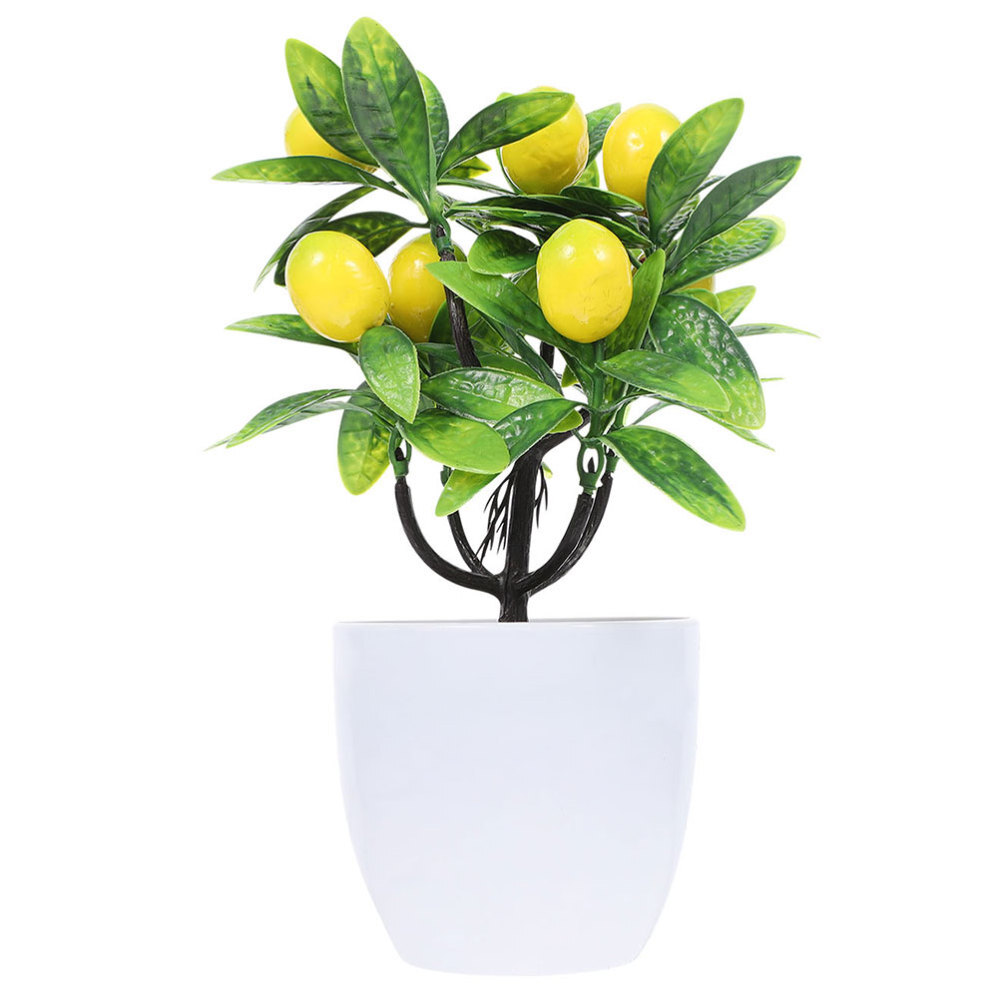 Artificial Potted Plant Fake Fruit Lemon Tree Simulated Fruit Tree Ornament