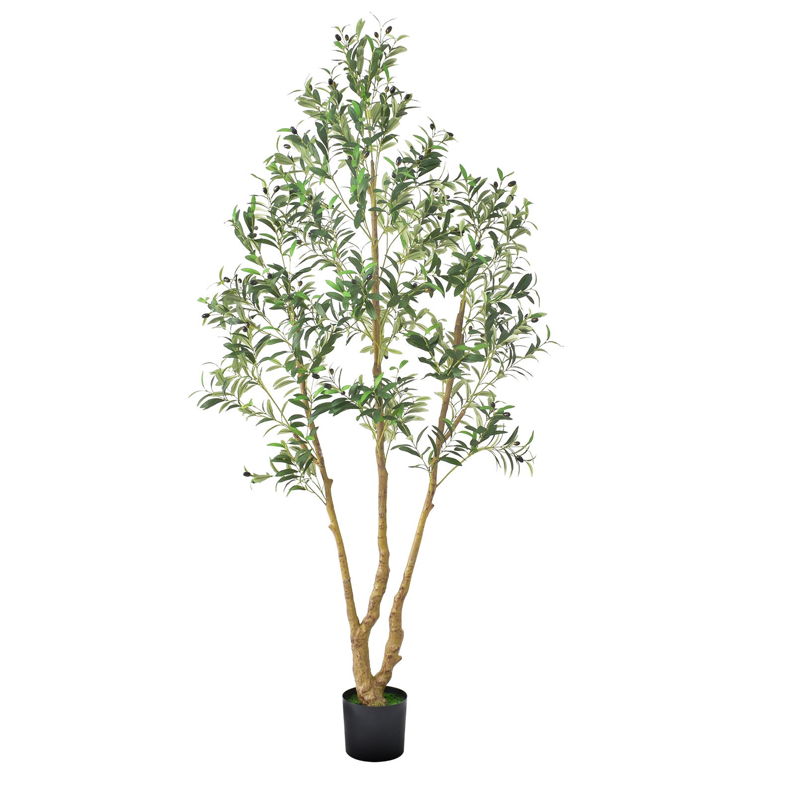 Uimoso Artificial Olive Tree 7ft Tall Faux Silk Plant Potted Indoor Home Decor