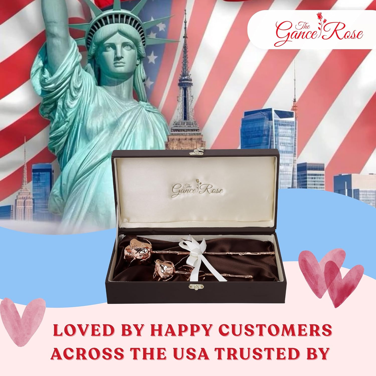 24K Rose Gold Dipped Handmade Rose in Gift Box – Perfect for Any Occasion