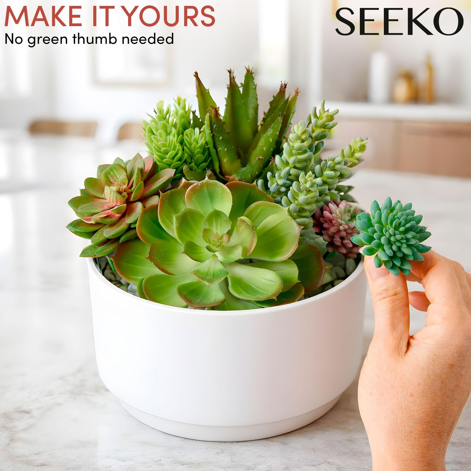 Succulents Plants Artificial 14 Pcs Realistic Premium Fake Succulents Faux fo…
